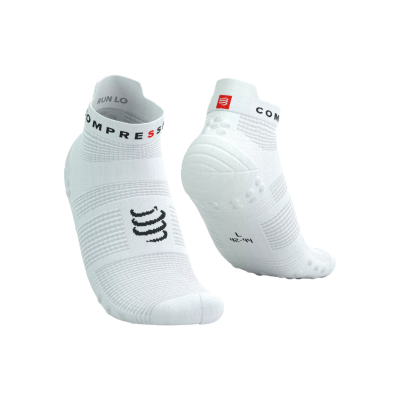 Compressport Pro Racing Socks v4.0 Run Low White/Black